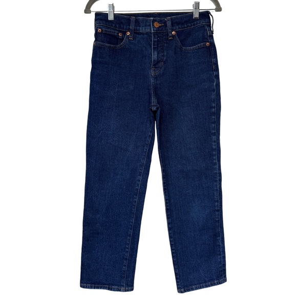 {J. Crew} "Classic Straight" Short High Rise Straight Leg Stretch Denim Jeans - Picture 1 of 7
